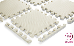 Schaumstoffpuzzle 12-tlg. - Lernschaummatte 120 x 90 x 1,2 cm mit Rand - grau