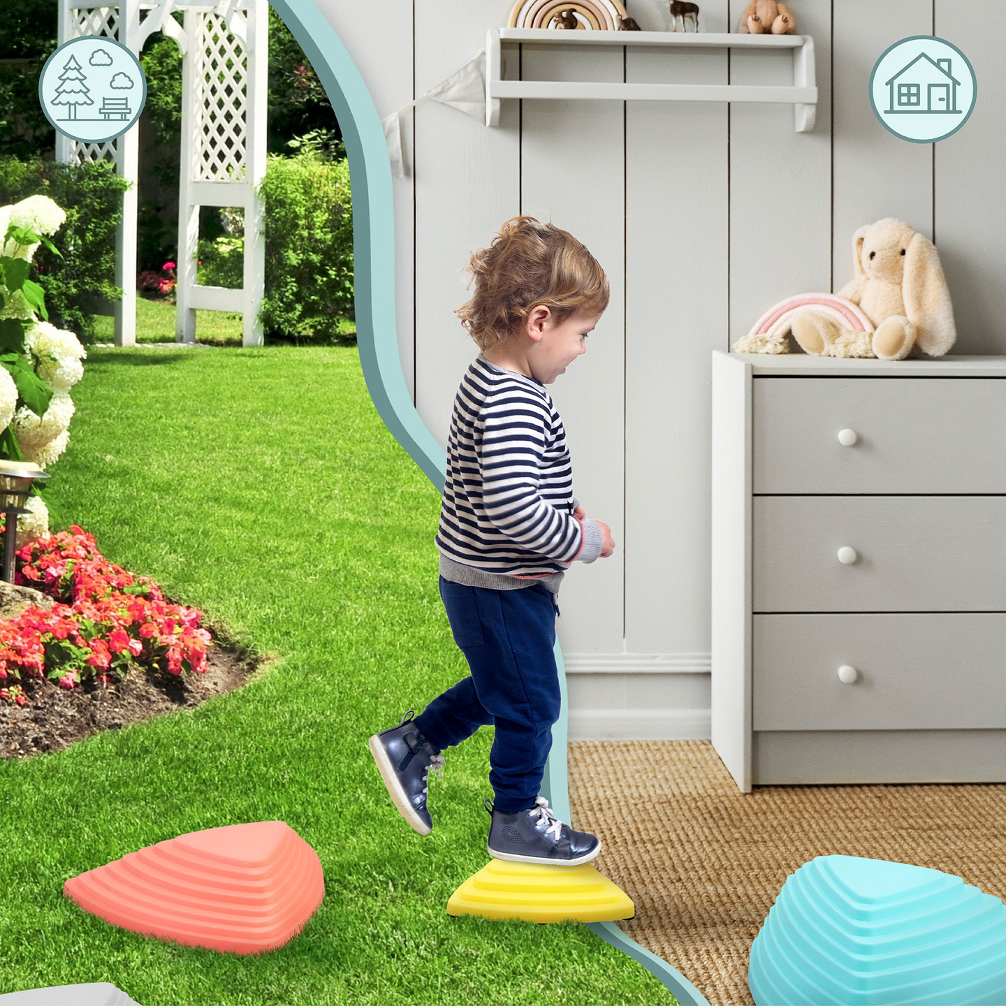 Bunte Balanciersteine - 9 Stück