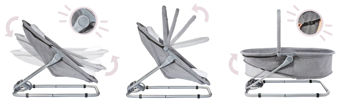 Liege + Wippe + Wiege 3in1 - Moby-System MILA