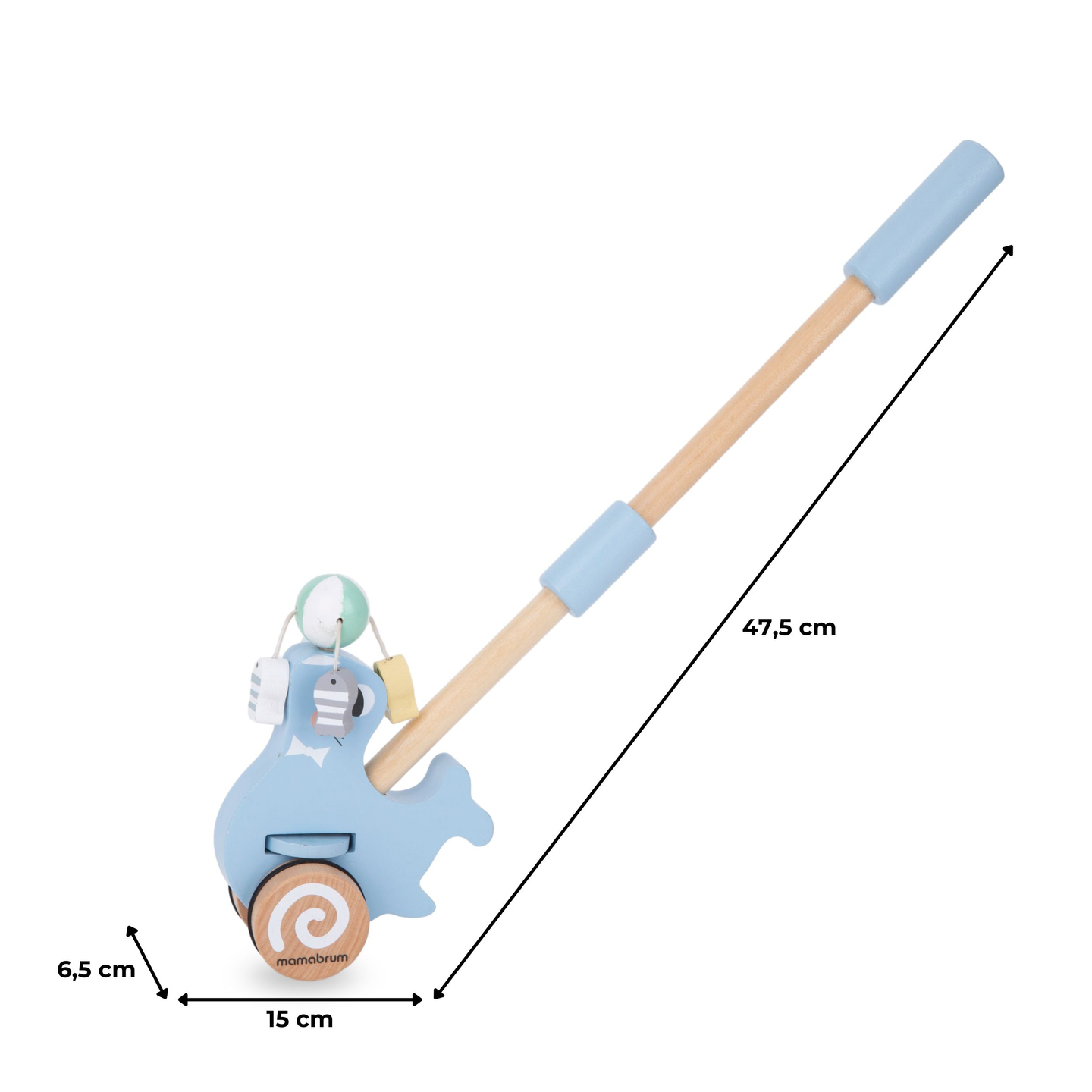 Holzplombe mit Schubstange - Schieber