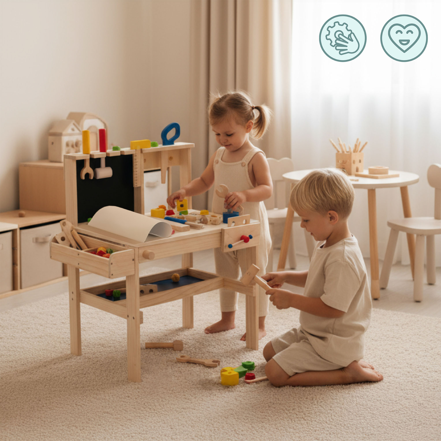 XXL-Bausatz aus Holz - 75 Elemente