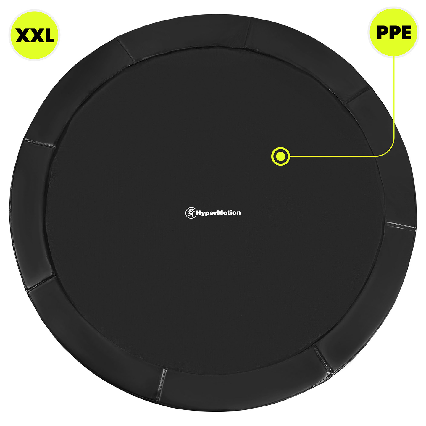 XXL-Gartentrampolin für Kinder HyperMotion – 366 cm 12FT – mit Leiter und Innennetz – für Haus und Garten – 150 kg max