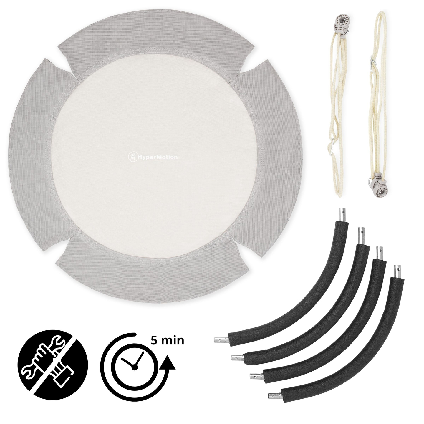 HyperMotion Storchennest-Schaukel - 100 cm Durchmesser, Farbe grau