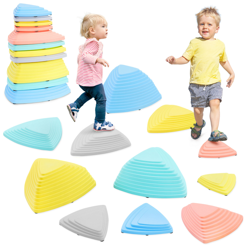 Farbige Ausgleichssteine - 11 Stück