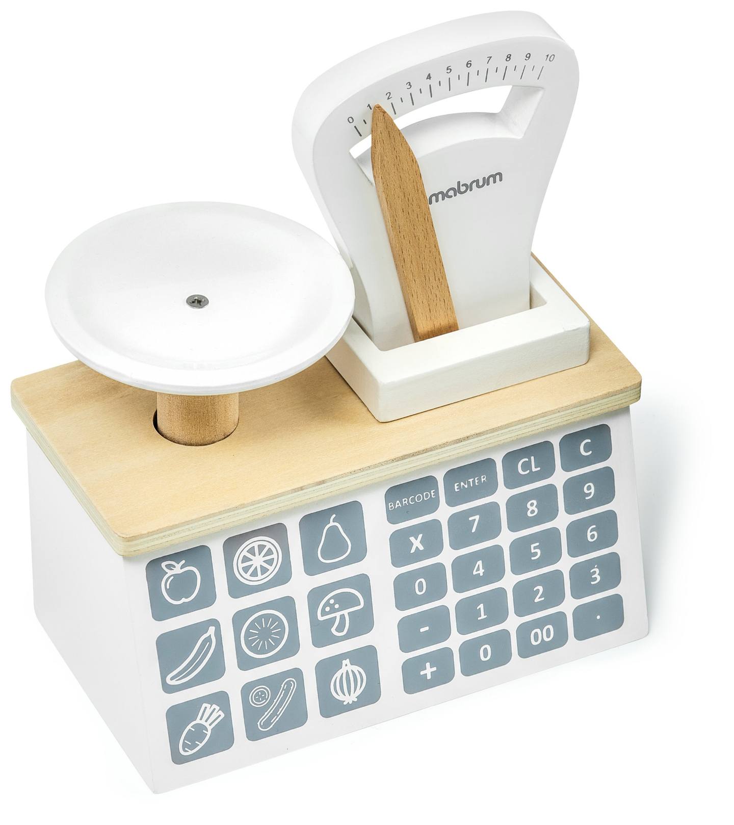 Minimarkt - Laden mit Waage, Terminal, Zahlkarten und Obst