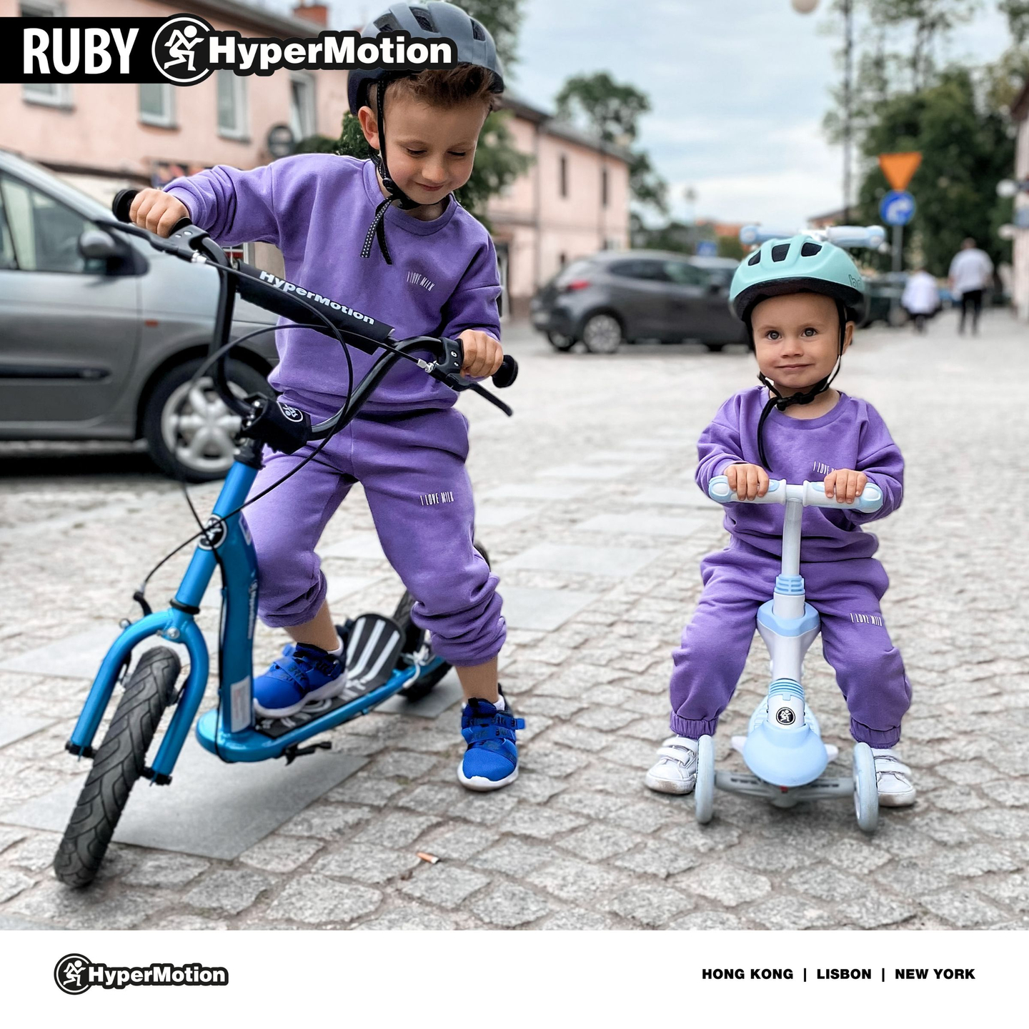 Tretroller HyperMotion RUBY 12 (aufpumpbare Räder 30 cm) – blau