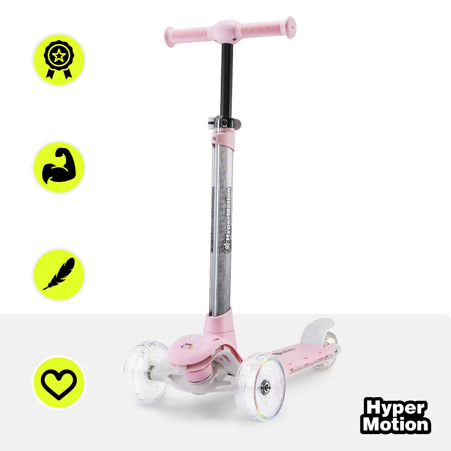 HyperMotion BECKY Balance-Scooter – RGB-LED-Beleuchtung, pink