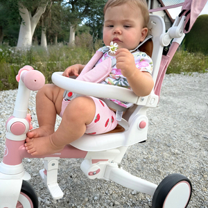 8in1 Multifunktions-Dreirad TOBI FOREST - rosa