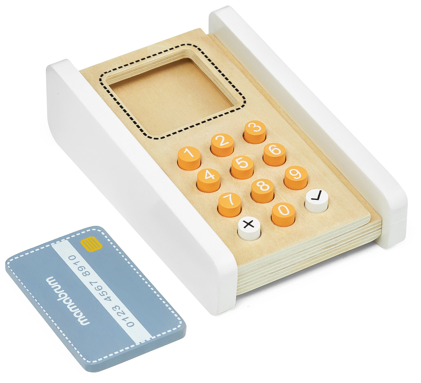 Minimarkt - Laden mit Waage, Terminal, Zahlkarten und Obst