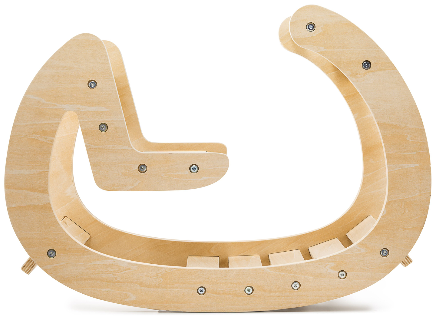 Holzschaukel Montessori - Spielplatz - Naturholz - ab 12 Monaten