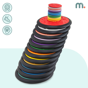 Bunte Sinnesscheiben für Kinder - 24 Stück