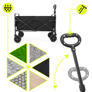 HyperMotion faltbarer Strandrollstuhl - schwarz, 80 kg
