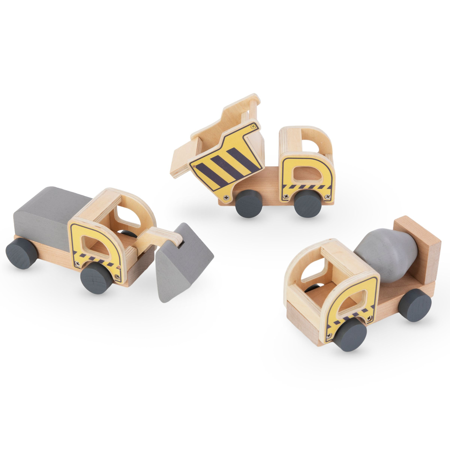 Holzbaustelle mit großem Mobilkran und Fahrzeugen, Turmkran