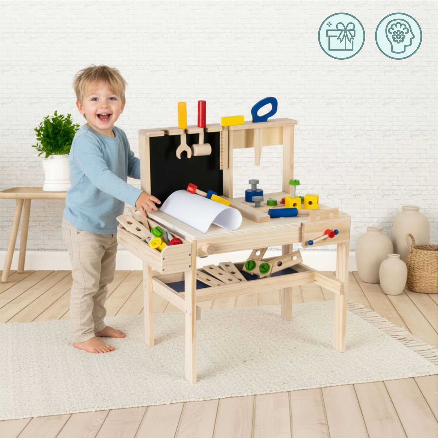 XXL-Bausatz aus Holz - 75 Elemente