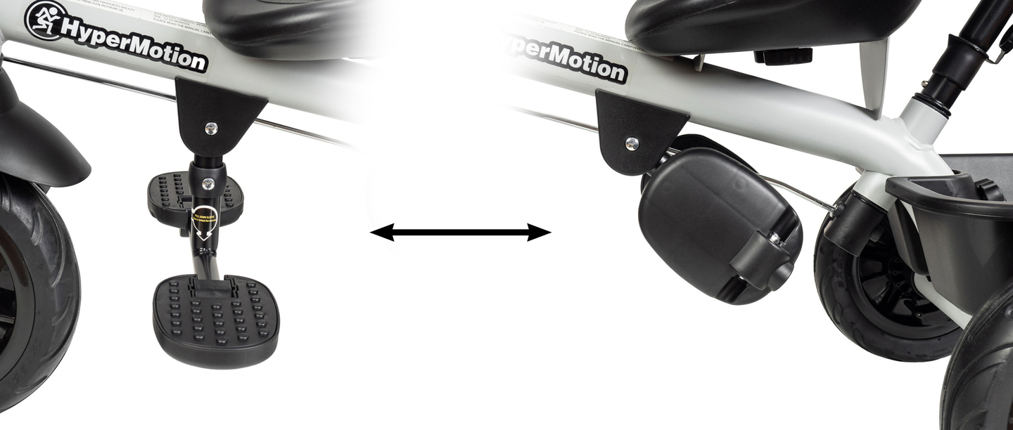 Dreirad HyperMotion TOBI VECTOR - dauerhaft aufgepumpte Räder + Schieber. Farbe: schwarz.