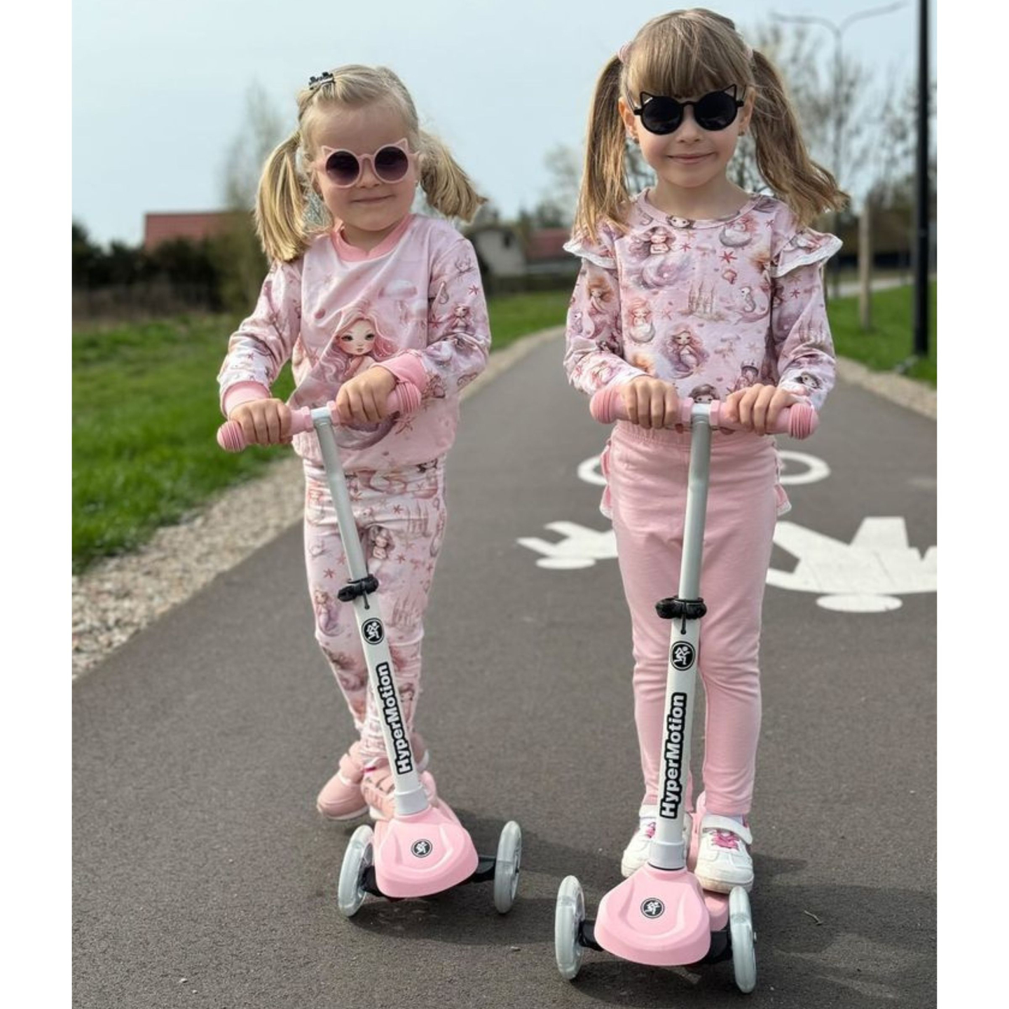 TRINGO dreirädriger Balance-Scooter, 3-8 Jahre alt – rosa + leuchtende LED-Räder