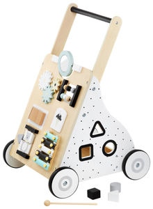 Lernlaufwagen mit Bildungsfunktion / Schieber aus Holz - Manipulationsbrett