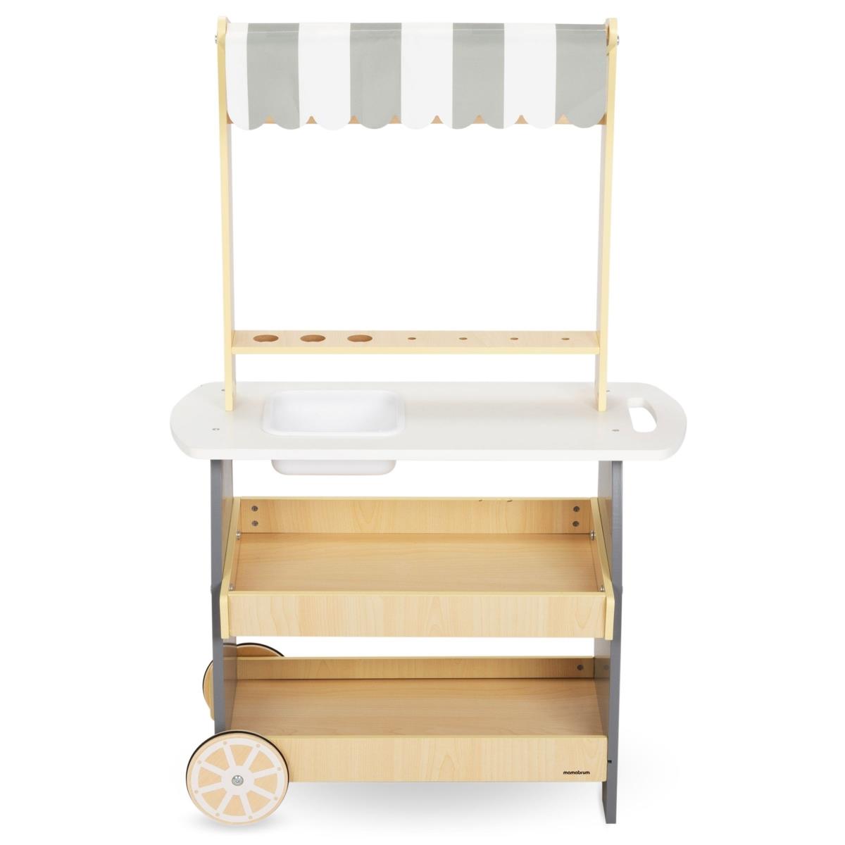 Hölzerne Eisdiele auf Rädern - Eiscreme-Wagen