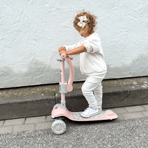 HyperMotion LUMI 3-in-1 Balance Scooter - beleuchtete Plattform und LED-Räder, Farbe rosa