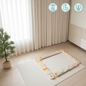 Großer Sinnespfad aus Holz - Balancierstrecke - 9 Elemente