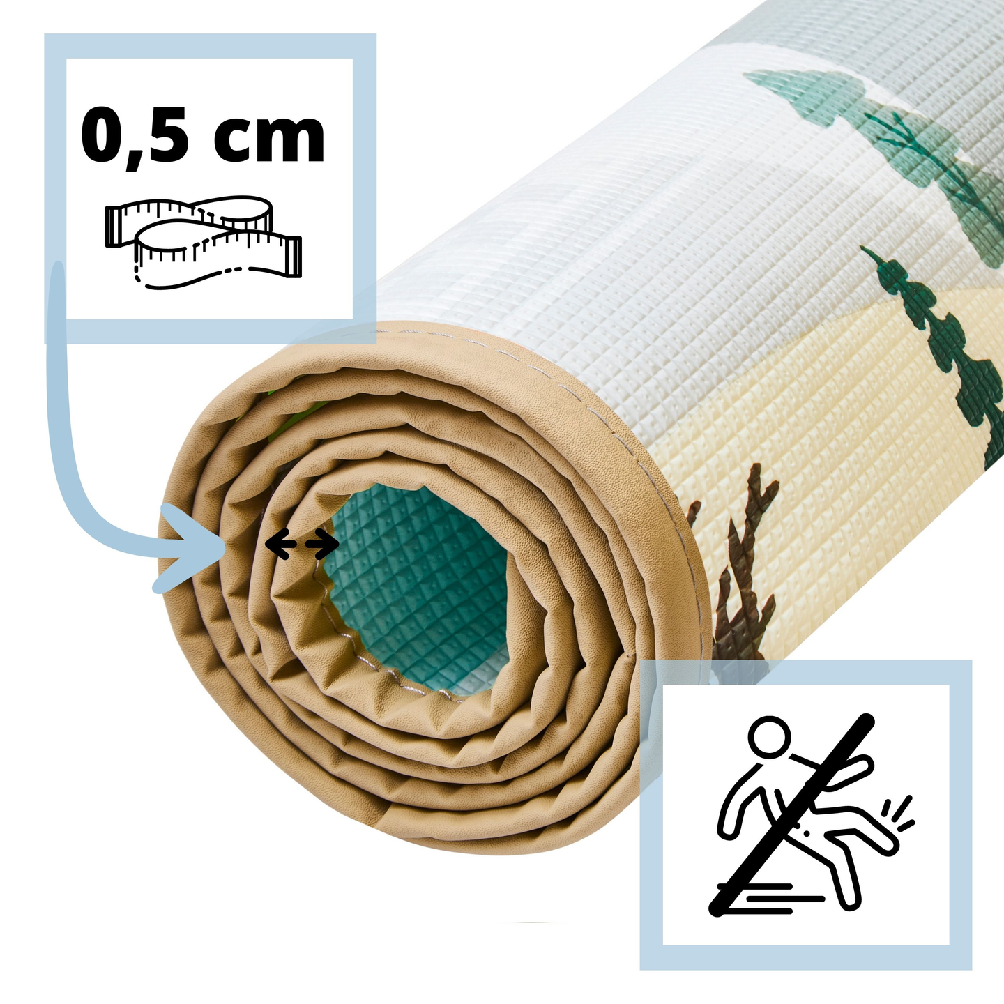 Beidseitige Schaummatte – Märchenwelt / winterliche Stadt