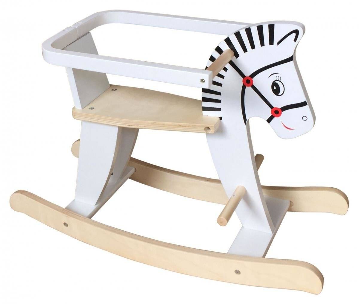 Holzschaukelpferd mit Schutzgitter K11