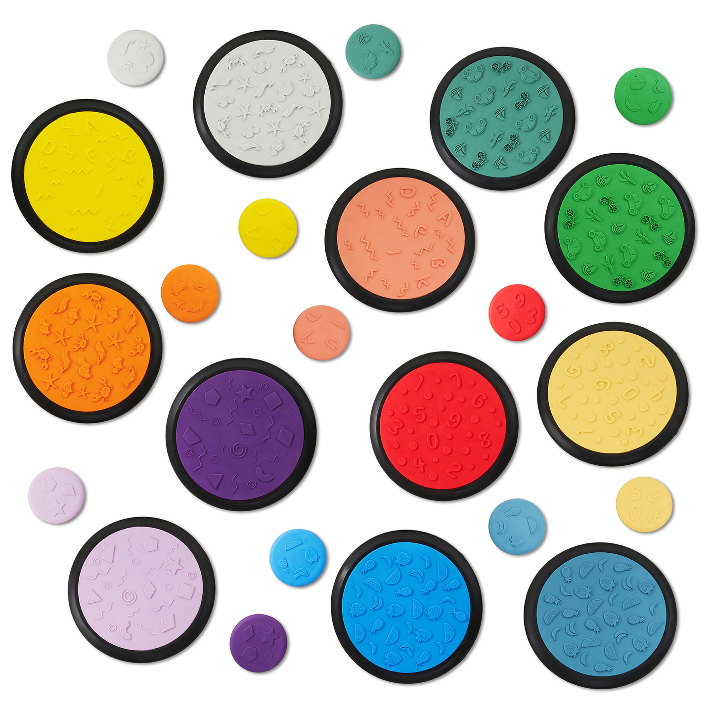 Bunte Sinnesscheiben für Kinder - 24 Stück