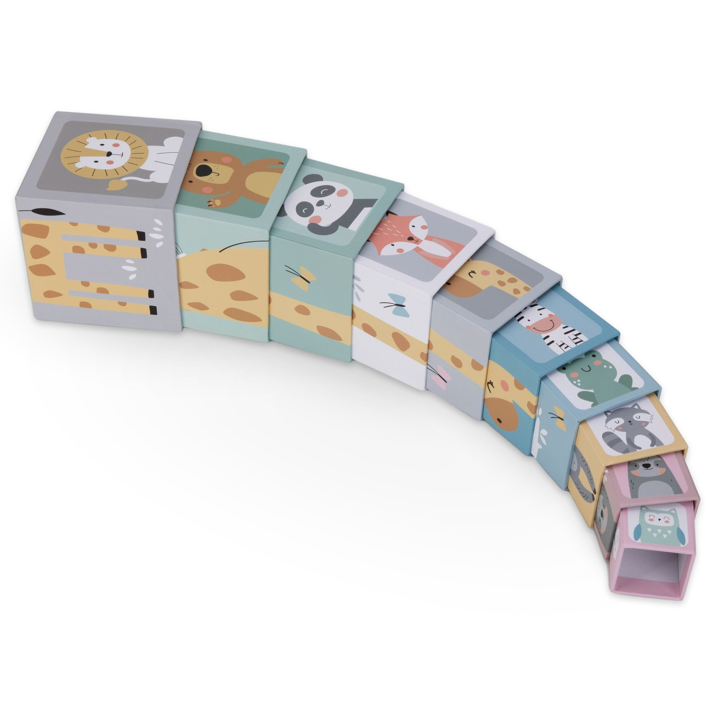 Puzzleturm für Kinder 10 Stück - Zahlen und Tiere