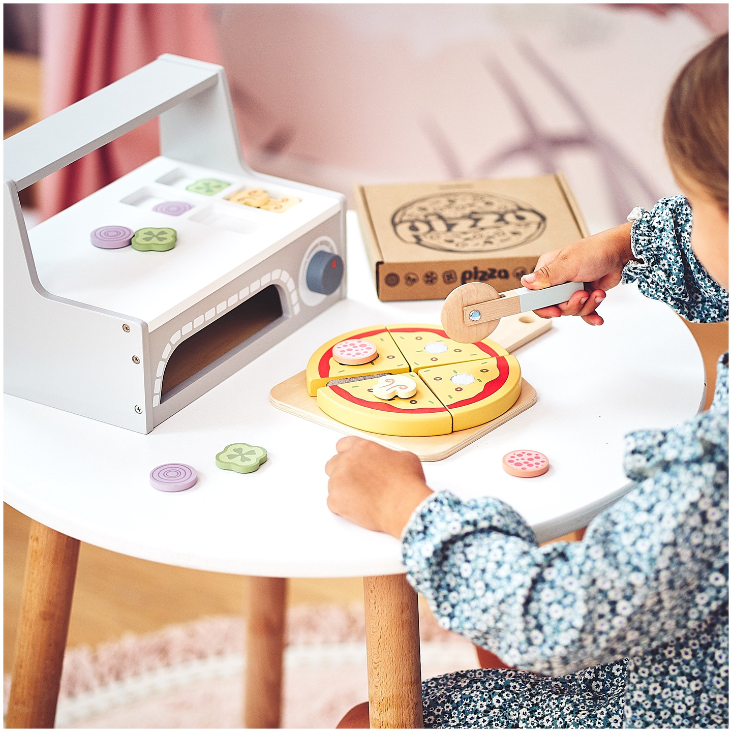 Pizzabackset aus Holz