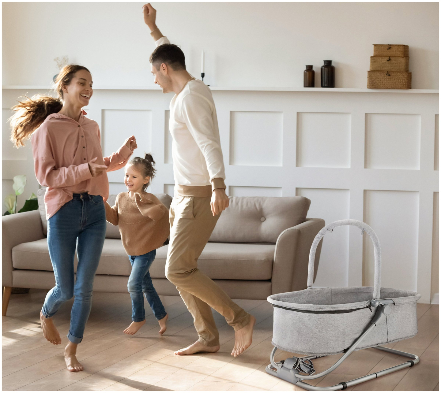 Liege + Wippe + Wiege 3in1 - Moby-System MILA