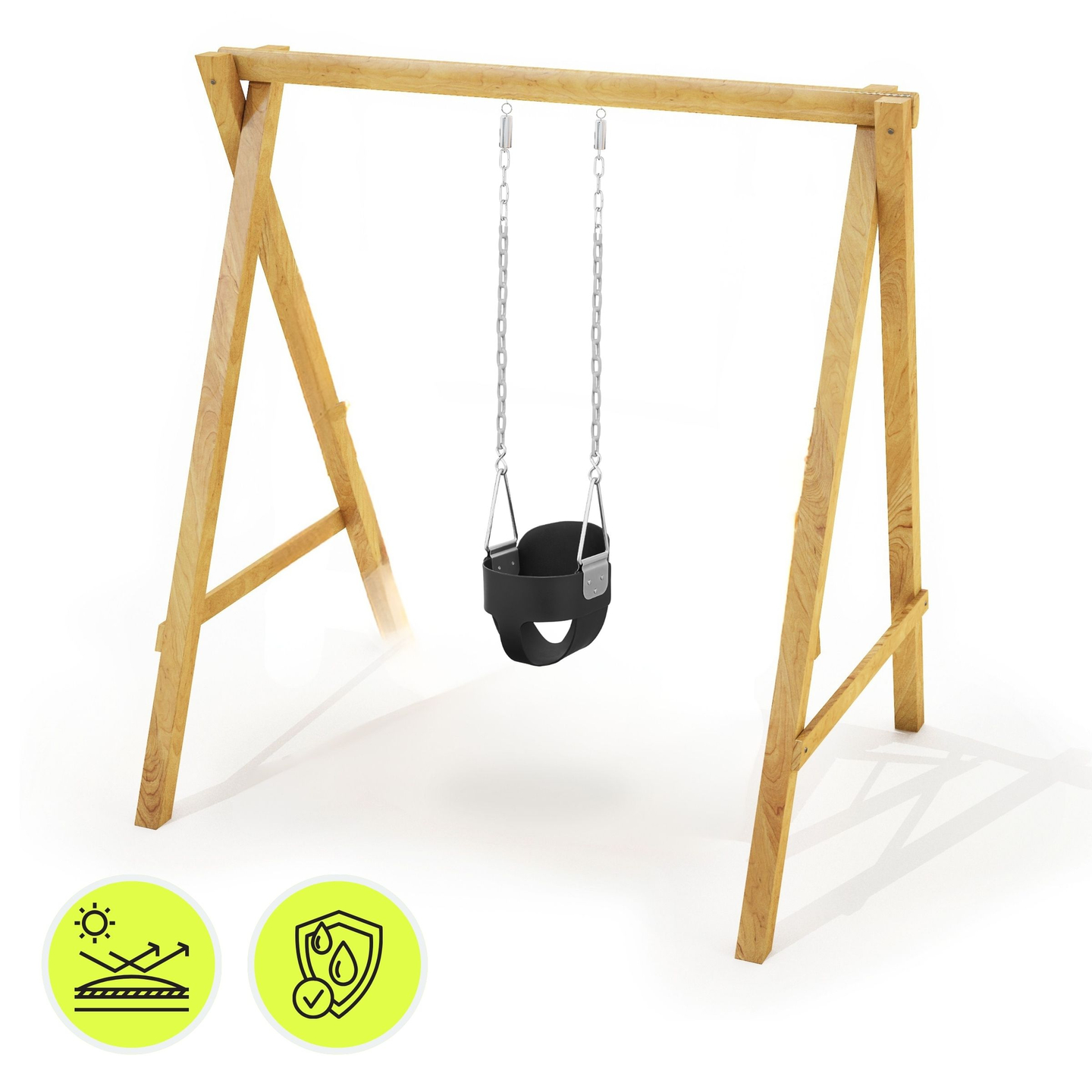 HyperMotion Kleinkind-Kettenschaukel mit hoher Rückenlehne