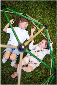 HyperMotion Kinder-Kletterkuppel XL, Geodom, Garten-Spielplatz, Durchmesser: 1,8 m