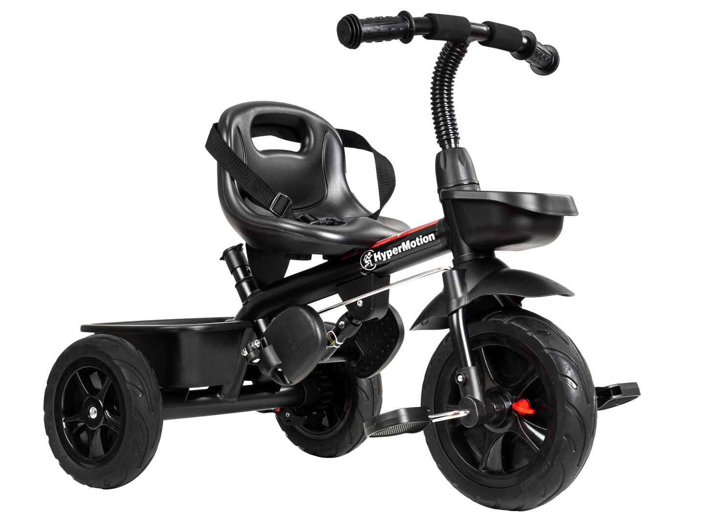 Dreirad HyperMotion TOBI VECTOR - dauerhaft aufgepumpte Räder + Schieber. Farbe: schwarz.
