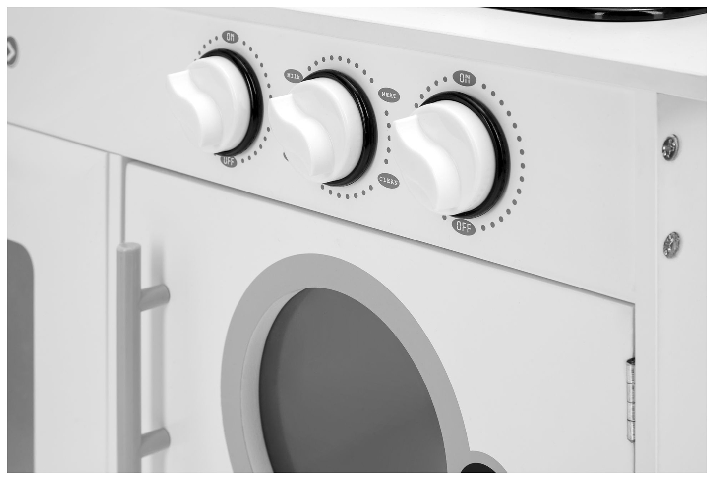 XXXL Holz-Eckküche mit Kühlschrank, Backofen, Waschmaschine, Schürze und Zubehör