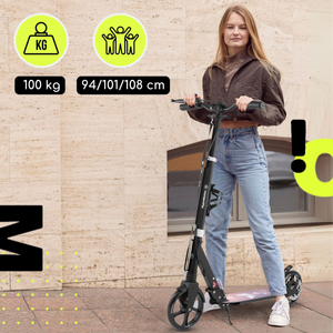 Zweirad-Roller für junge Erwachsene - mit Stoßdämpfer - HyperMotion Skyline - rosa, Aluminium - 100kg