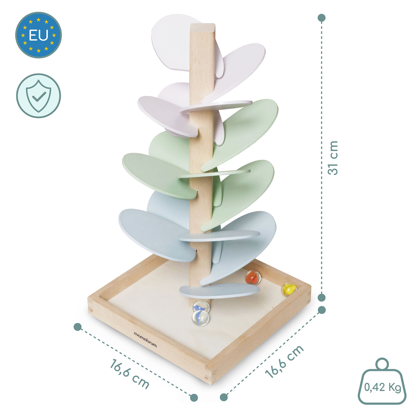 Holz-Kulodrom - Klangbaum mit Kugeln