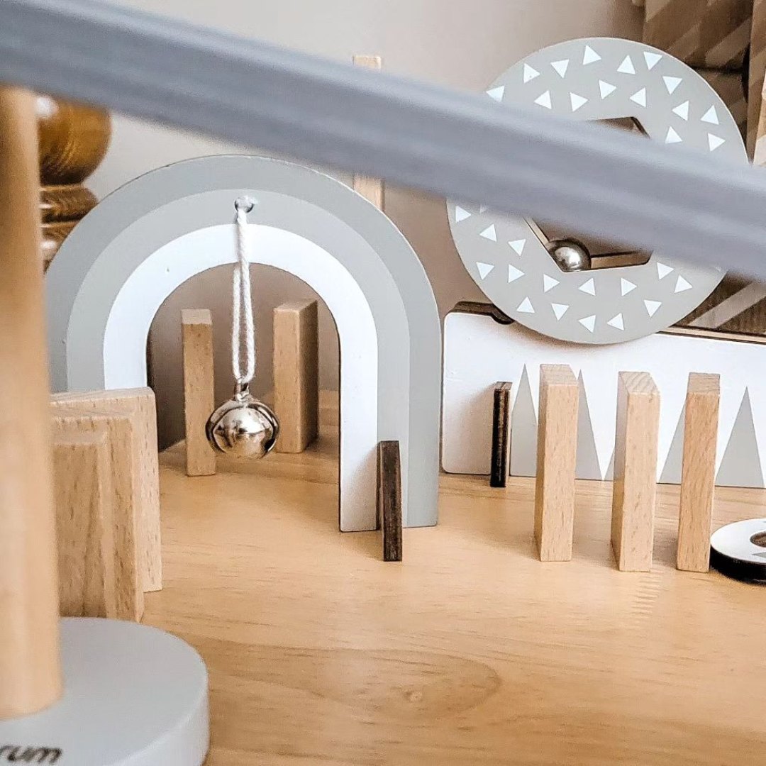 Hölzerne Dominosteine - Hindernisparcours - 48 Elemente