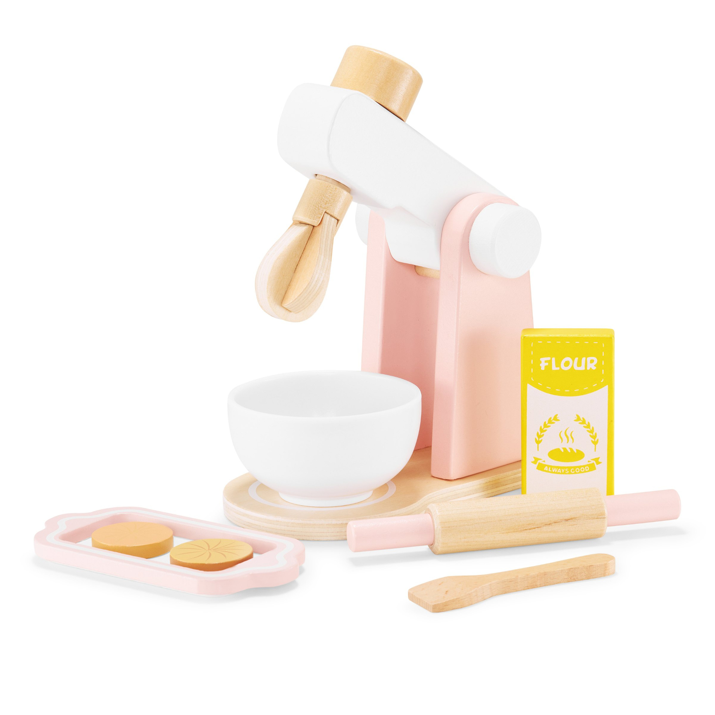 Teigknetmaschine aus Holz mit Zubehör, für Kinder
