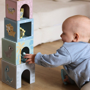 Turmsortierer mit Figuren Dinosaurier