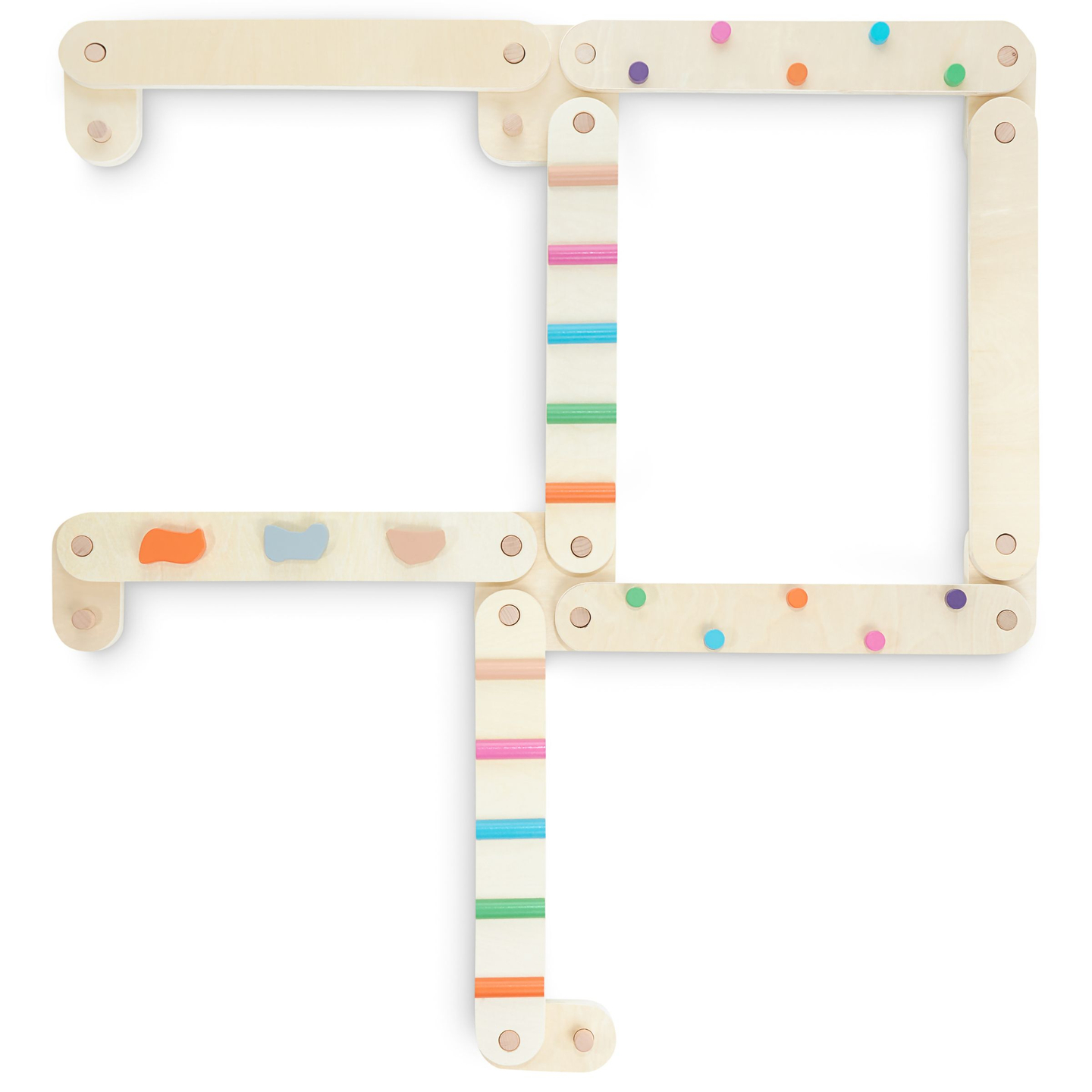 Balancierstrecke aus Holz - Sinnespfad - 14 Elemente