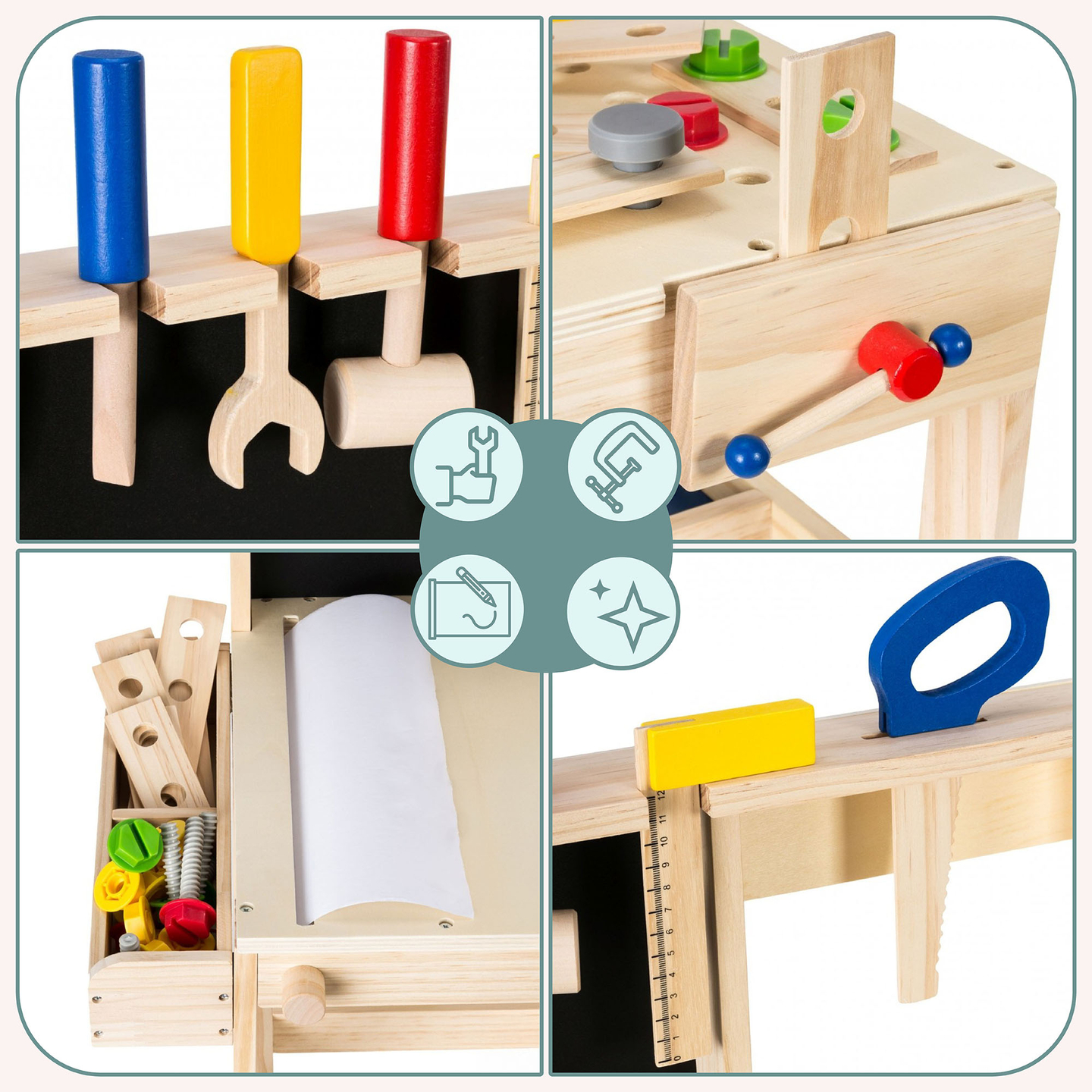 XXL-Bausatz aus Holz - 75 Elemente