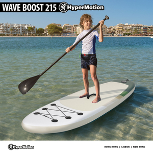Aufblasbares SUP-Board für Kinder Stand Up Paddle 215 cm mit Paddel - HyperMotion WAVE BOOST 215