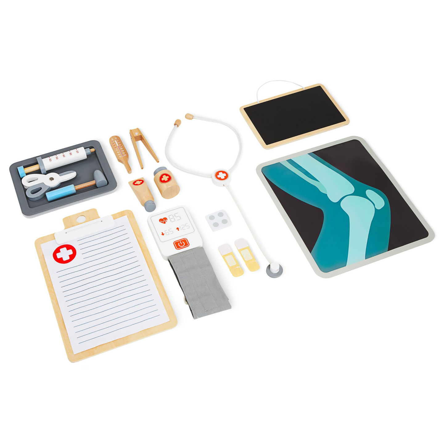 Arztpraxis aus Holz Krankenhaus XXL - Arztset mit Zubehör
