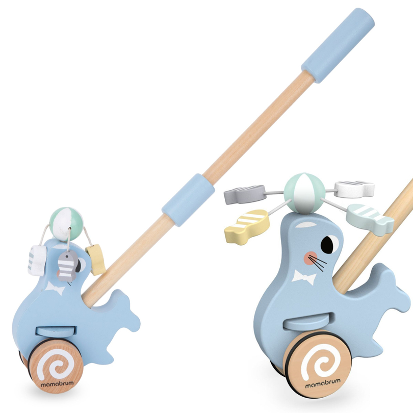 Holzplombe mit Schubstange - Schieber