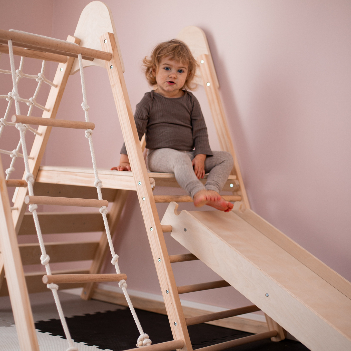 Holzspielplatz für Zuhause XL 5in1