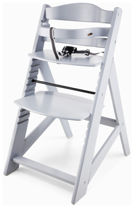 Holz-Hochstuhl Moby-System WOODY - grau