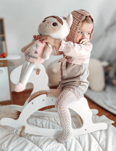 Holzschaukelpferd - weiß - ab 12 Monaten