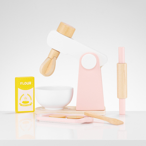 Teigknetmaschine aus Holz mit Zubehör, für Kinder