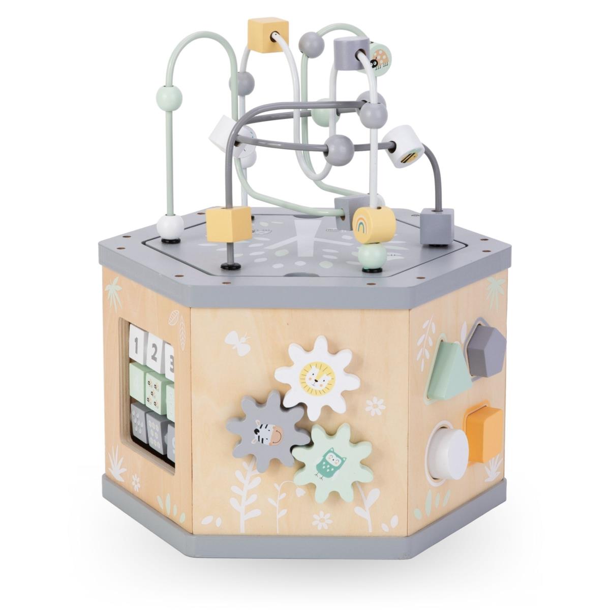 Interaktiver Lernwürfel aus Holz 7 in 1 - Motorschleife