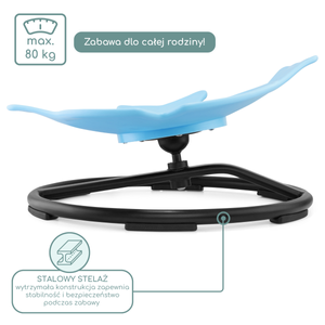 Mini-Karussell für Kinder Fisch - blau